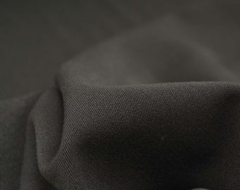 Olive green viscose stretch trouser fabric from Hilco - 145 cm wide - matte fabric, solid color