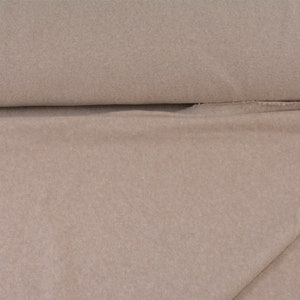 Gillo knitted cotton fabric in beige, natural by Hilco - 175 cm wide - matte melange fabric image 9