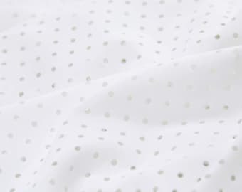 Decorative mesh fabric, elastic, solid white, sportswear, lining fabric - 145 cm wide - semi-transparent fabric, solid color