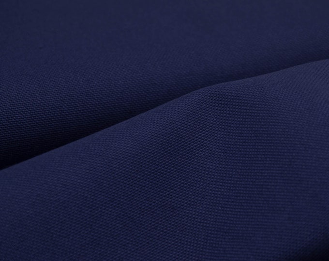 Canvas Stoff uni aus Baumwolle in dunkelblau, classic blue - 135cm breit - Stoff matt UNI