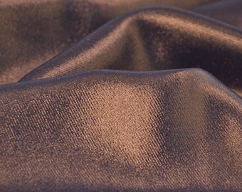 Abendmode Microfaser Glitzer Bronze Tessuto Alta Moda - 140cm breit - Stoff beschichtet UNI