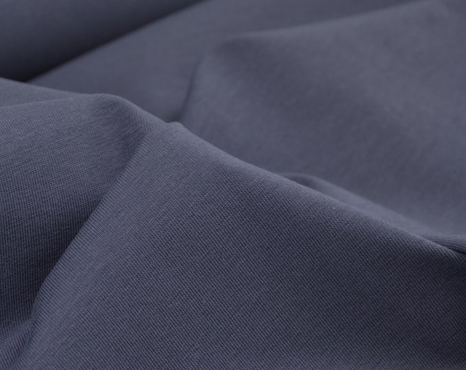 Jersey made of organic cotton by Mind the Maker in dark grey, grey - 170 cm wide - smooth fabric, UNI