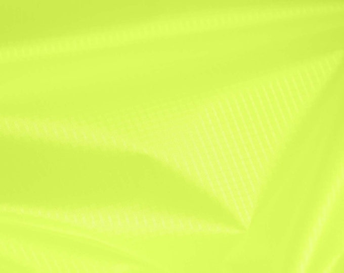 Jacket fabric waterproof, water-resistant, neon yellow by Katia Fabrics - 145 cm wide - smooth fabric, UNI
