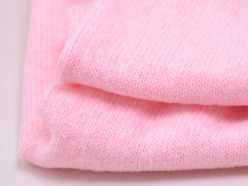 Tejido de punto rosa claro Gillo de algodón de Hilco - 175 cm de ancho - tejido de punto de color liso imagen 10