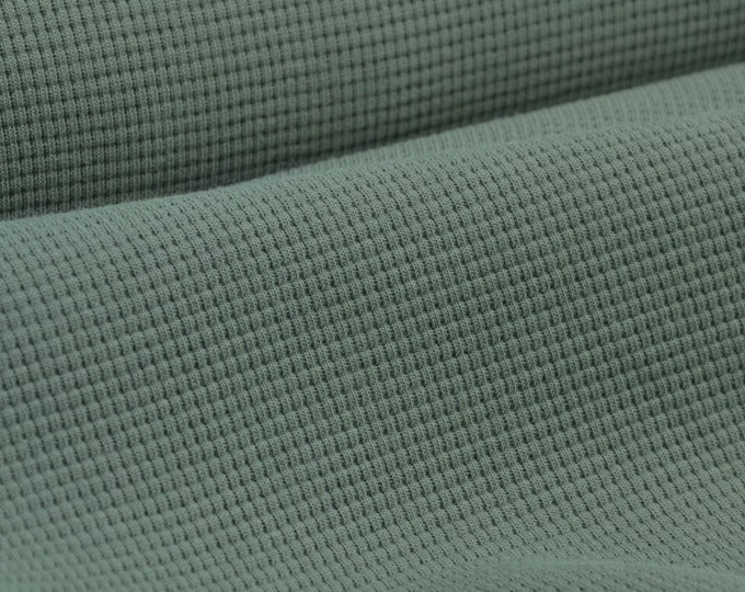 Jersey waffle knit “Clarissa” by Swafing made of 100% cotton - 135 cm wide - smooth fabric, solid color