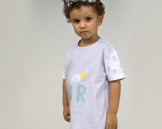 Katia Jersey Panel 80 cm Rhinoceros pastel white, blue, yellow, green