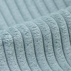 Corduroy upholstery fabric in mint, velvety, soft, green - 140 cm wide - fluffy fabric, solid color