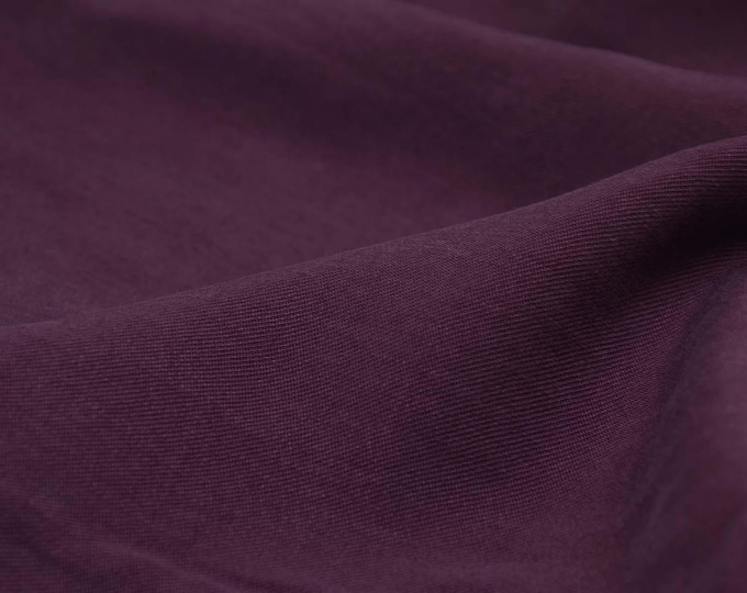 Blouse fabric made of viscose in solid aubergine, lilac, by Hilco - 145 cm wide - smooth fabric, solid color