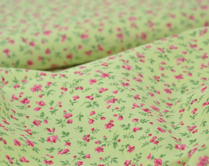 Westfalenstoffe Wales, Blümchen, rosa, grün, pink, Blumen, Baumwolle, Patchwork