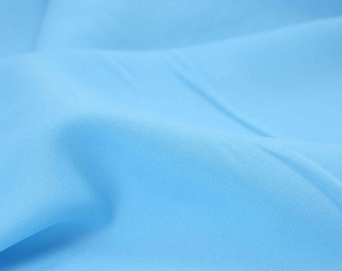 Solid-color blouse fabric in light blue viscose from Katia Fabrics - 140 cm wide - smooth fabric, solid color