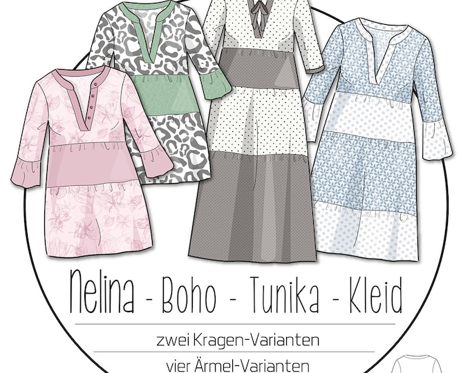 Paper cut boho dress Nelina | Size 32-58 Ki ba doo