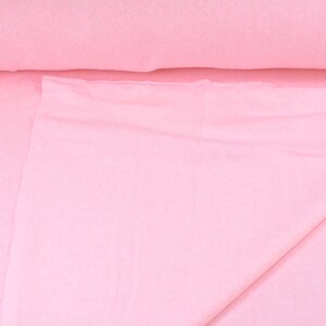 Tejido de punto rosa claro Gillo de algodón de Hilco - 175 cm de ancho - tejido de punto de color liso imagen 9