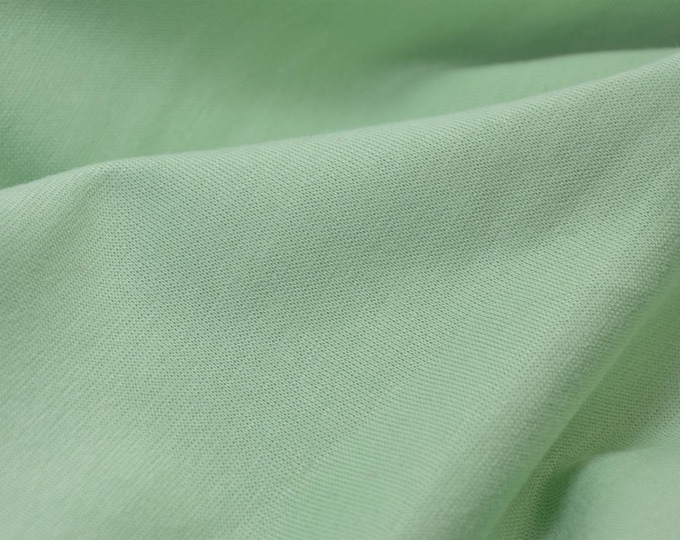Bündchenstoff aus Bio Baumwolle in pastel grün - 82,5cm breit - Stoff glatt UNI