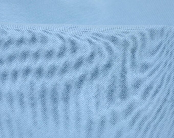 Bündchenstoff aus Bio Baumwolle in hellblau - 82,5cm breit - Stoff glatt UNI