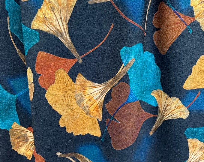 Viskose-Jersey mit Ginkgoblättern - Hilco Edina