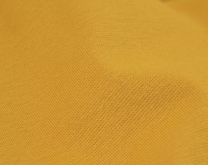 Bündchenstoff, Feinstrick, Schlauchware aus Baumwolle in gelb - 100cm breit - Stoff strick, UNI
