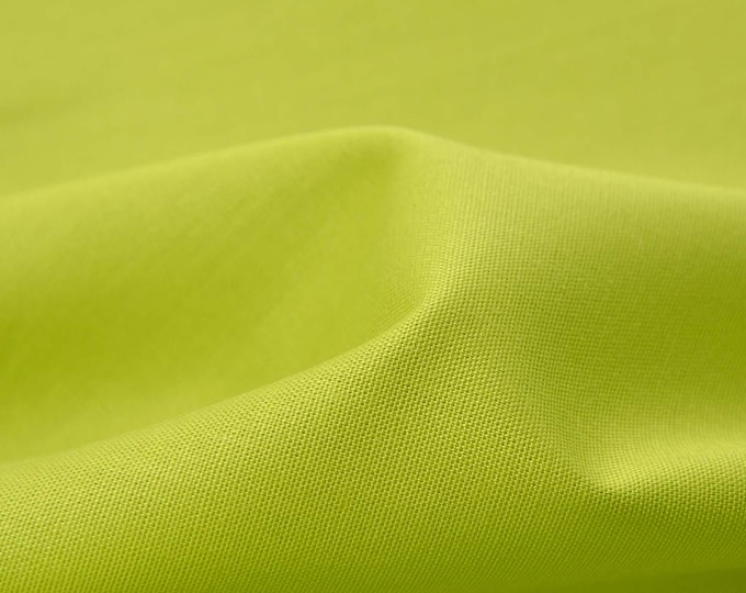 Solid yellow cotton fabric, light yellow heather from Swafing - 150 cm wide - matte fabric, solid color