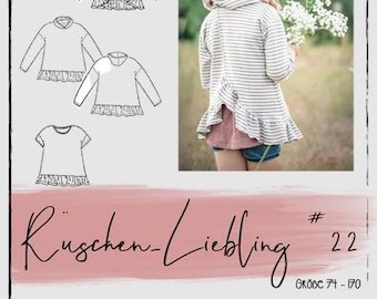 Paper pattern ruffle darling sweater shirt LEMELdesign