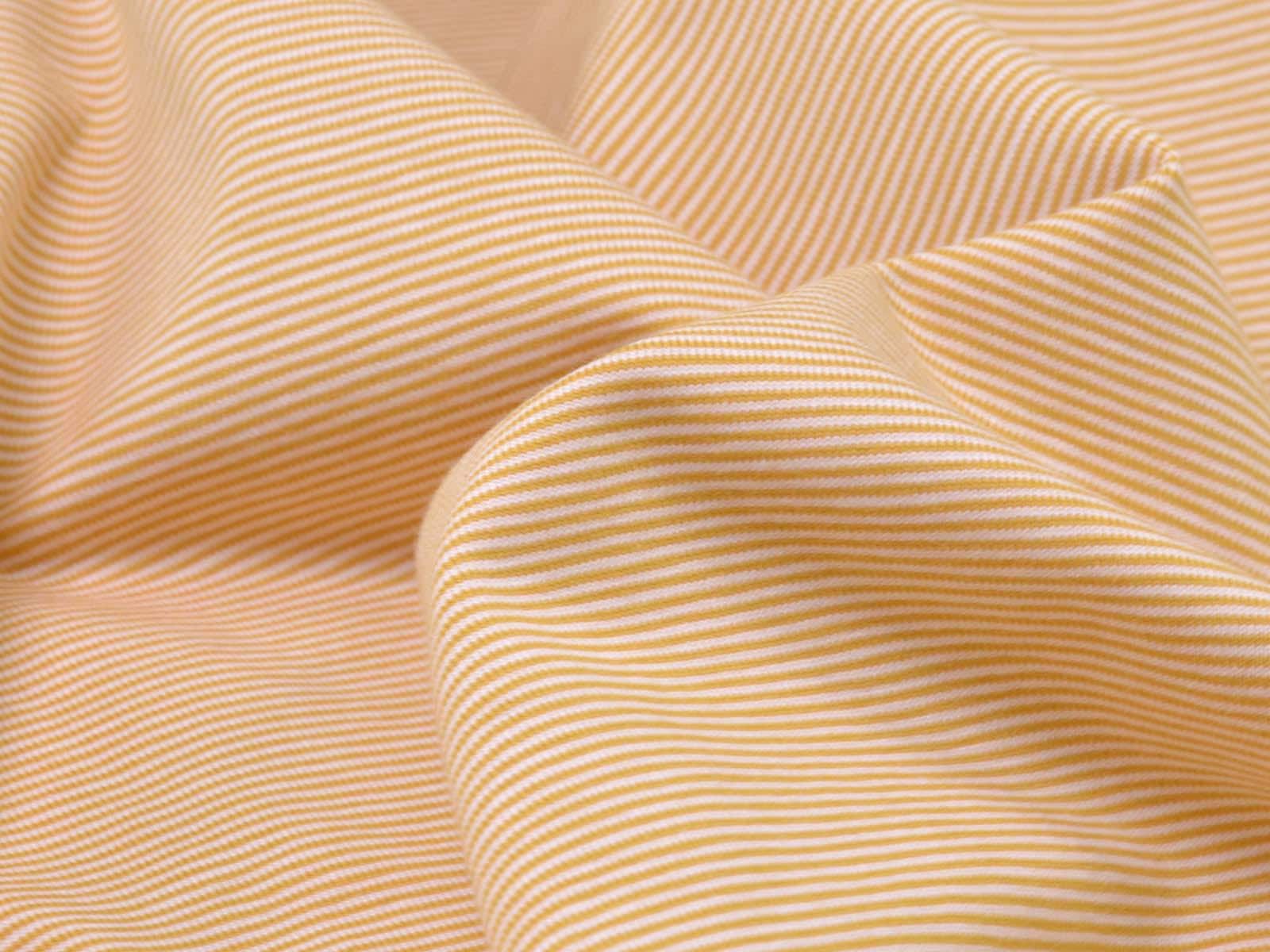 Bio Seersucker Jersey Stoff Schwarz Gelb Gestreift Stoff Viskose