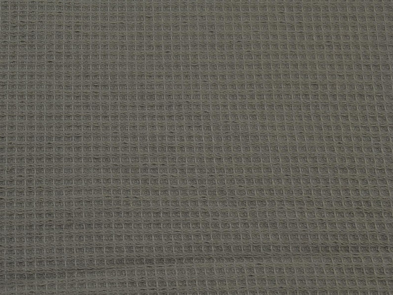 Frottee mit Waffelpique Abseite in kahki aus Baumwolle 140cm breit Stoff genoppt UNI Bild 4