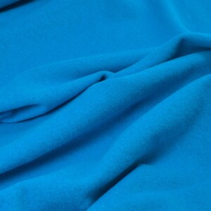 Gillo knitted fabric made of cotton in blue and turquoise by Hilco - 175 cm wide - matte melange fabric image 2