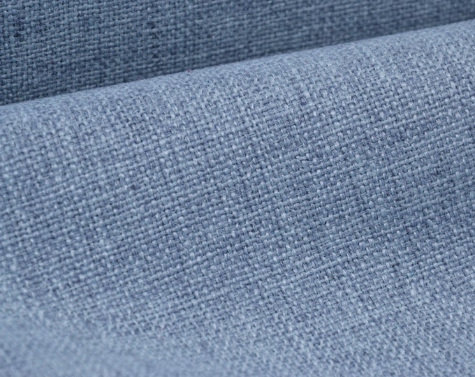 Polsterstoffe hellblau meliert Meterware - 145cm breit - Stoff genoppt UNI