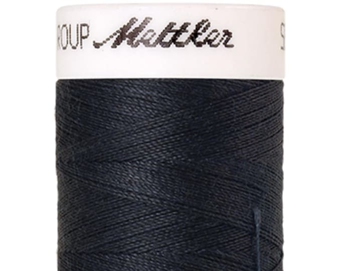 Seralon 200 m col. 1242 (Drab Darkblue) sewing thread by Amann Mettler - High-quality sewing thread for sewing projects - 200 meters on the roll - Color Dr