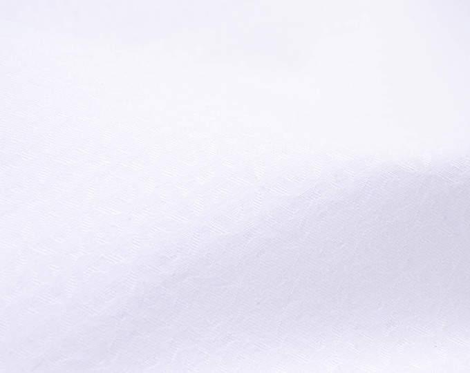 Trouser fabric Jacquard Stretch with flowers in white - 135 cm wide - fabric patterned patterned