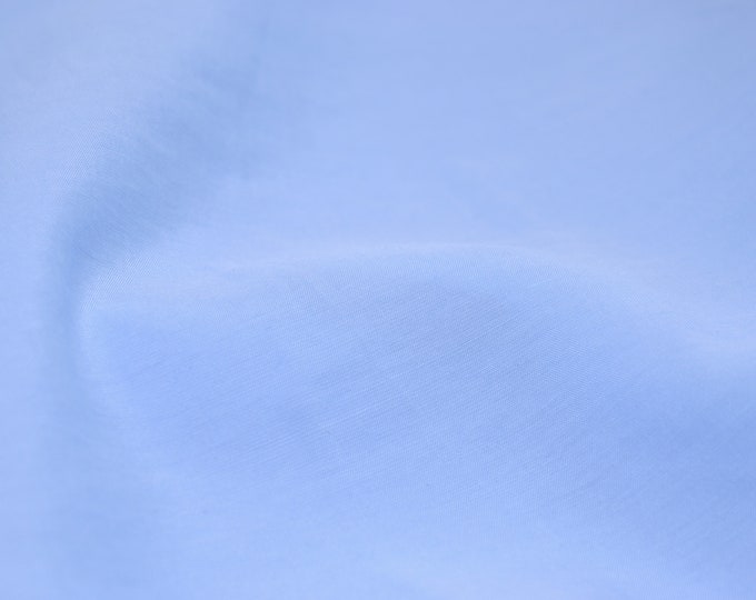 Blouse fabric made of Tencel in plain light blue, blue by Katia Fabrics - 150 cm wide - fabric smooth, UNI