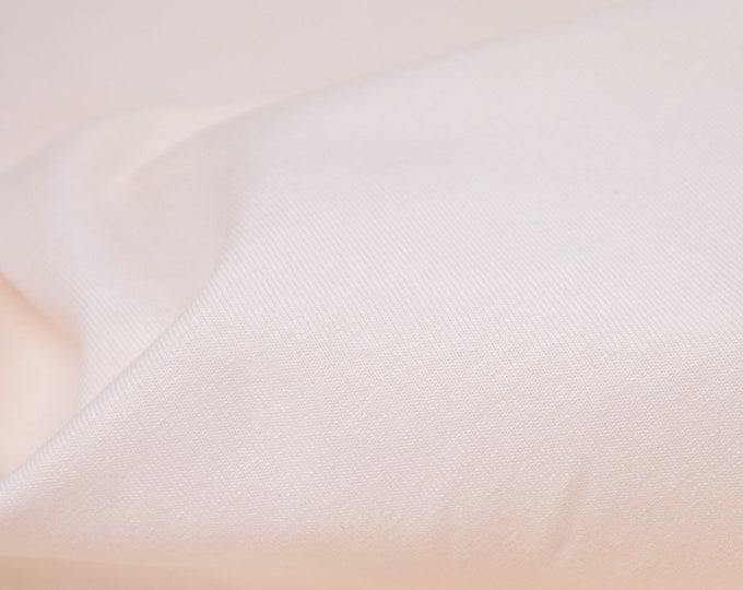 Organic cotton jersey from Mind the Maker in cream-white - 170 cm wide - smooth fabric, solid color