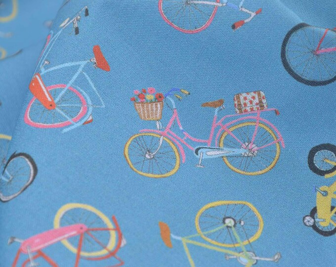 Cotton fabric with Dutch wheel patterns, Westfalenstoffe - 145 cm wide - matte, patterned fabric