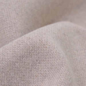 Knitted wool fabric, mohair beige, mottled, double-sided - 135 cm wide - fabric matt, melange