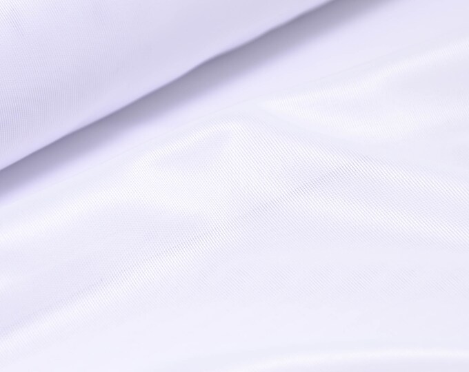 Evening wear lining fabric plain white - 150 cm wide - fabric smooth UNI