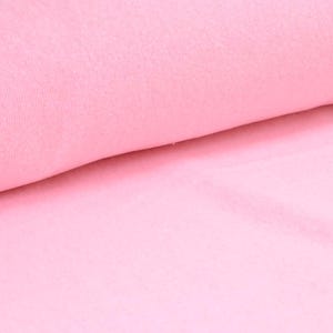 Tejido de punto rosa claro Gillo de algodón de Hilco - 175 cm de ancho - tejido de punto de color liso imagen 4