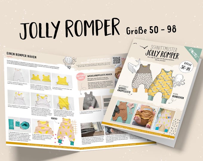 Jolly Romper (size 50- 98) paper pattern Lybstes