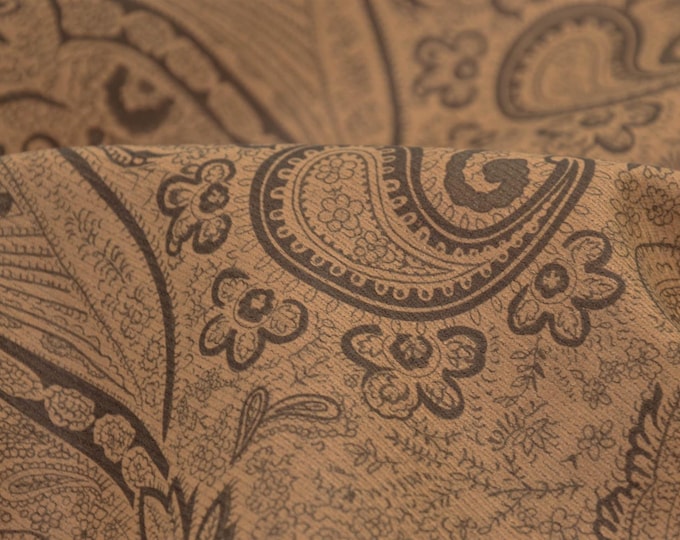 Kunstleder in Cord-Optik mit Paisley-Muster - 135cm breit - Stoff gemustert Paisley