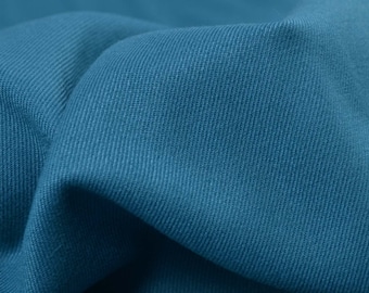 Trouser fabric made of bamboo, recycled polyester with stretch, plain petrol - 150 cm wide - smooth fabric, UNI