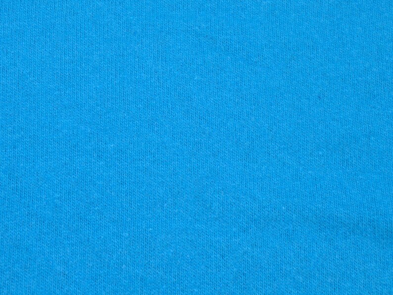 Gillo knitted fabric made of cotton in blue and turquoise by Hilco - 175 cm wide - matte melange fabric image 3
