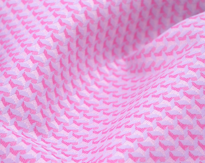 NEW! Jacquard stretch fabric, pink, shiny, elastic
