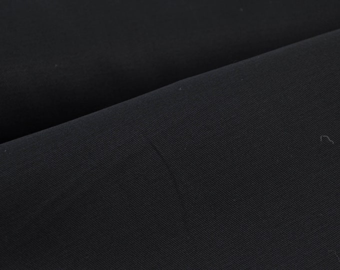 Trouser fabric made of cotton with stretch in black - 145 cm wide - fabric smooth UNI
