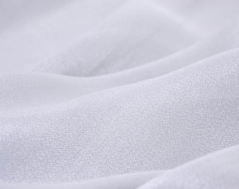 Evening wear silver chiffon silk and viscose - 130 cm wide - smooth fabric UNI
