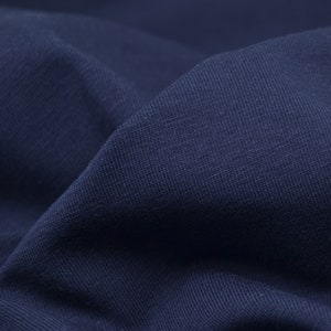 Jersey made of organic cotton by Mind the Maker in dark blue - 170 cm wide - smooth fabric, UNI