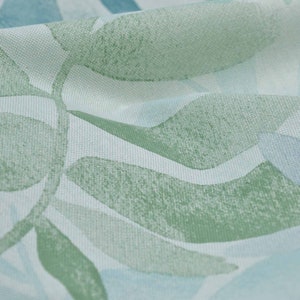 NEW! Canvas decorative fabric leaves, mint, green, blue, cotton