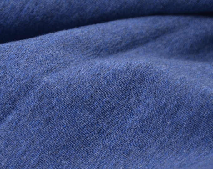 Bündchen Schlauchware Baumwolle meliert blau, jeansblau - 95cm breit - Stoff glatt, melange