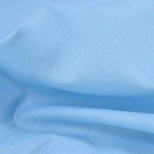 Cotton fabric Linen Texture Patchwork fabric Linen look Sapphire light blue