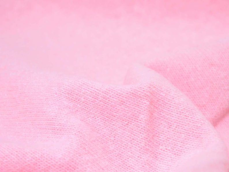 Tejido de punto rosa claro Gillo de algodón de Hilco - 175 cm de ancho - tejido de punto de color liso imagen 1