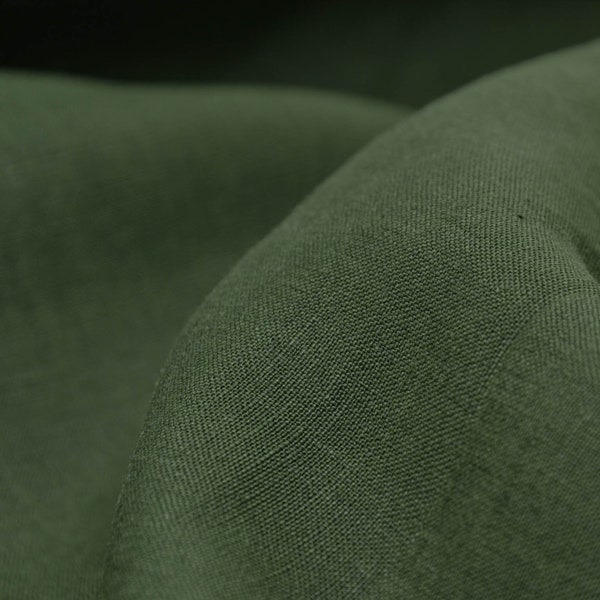 Linen fabric green by Mind the Maker nisa softened linen - 140 cm wide - fabric smooth UNI