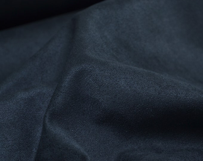 Faux leather/suede trouser fabric, solid color, thin, grey/green - 140 cm wide - fabric with a slight sheen, solid color