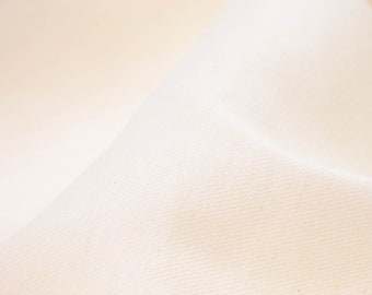 Leinen Stoff mit Baumwolle, Elastan in uni weiß - 140cm breit - Stoff glatt UNI