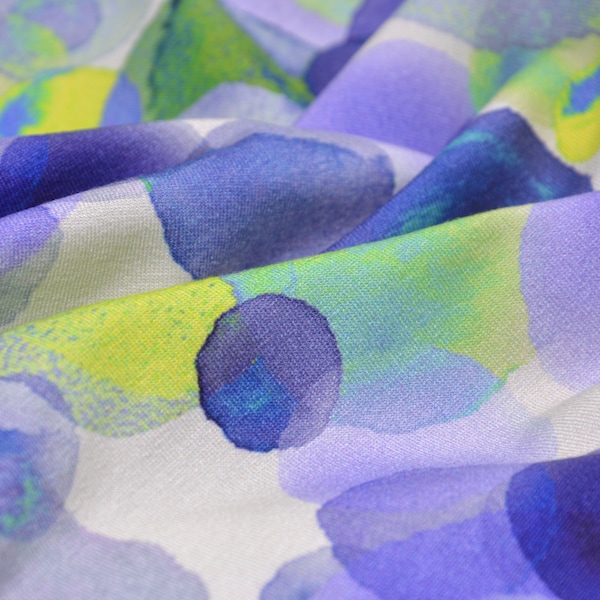 Jersey made of viscose with dots in purple, green from Hilco Fashion Trends - 145 cm wide - smooth fabric, dots